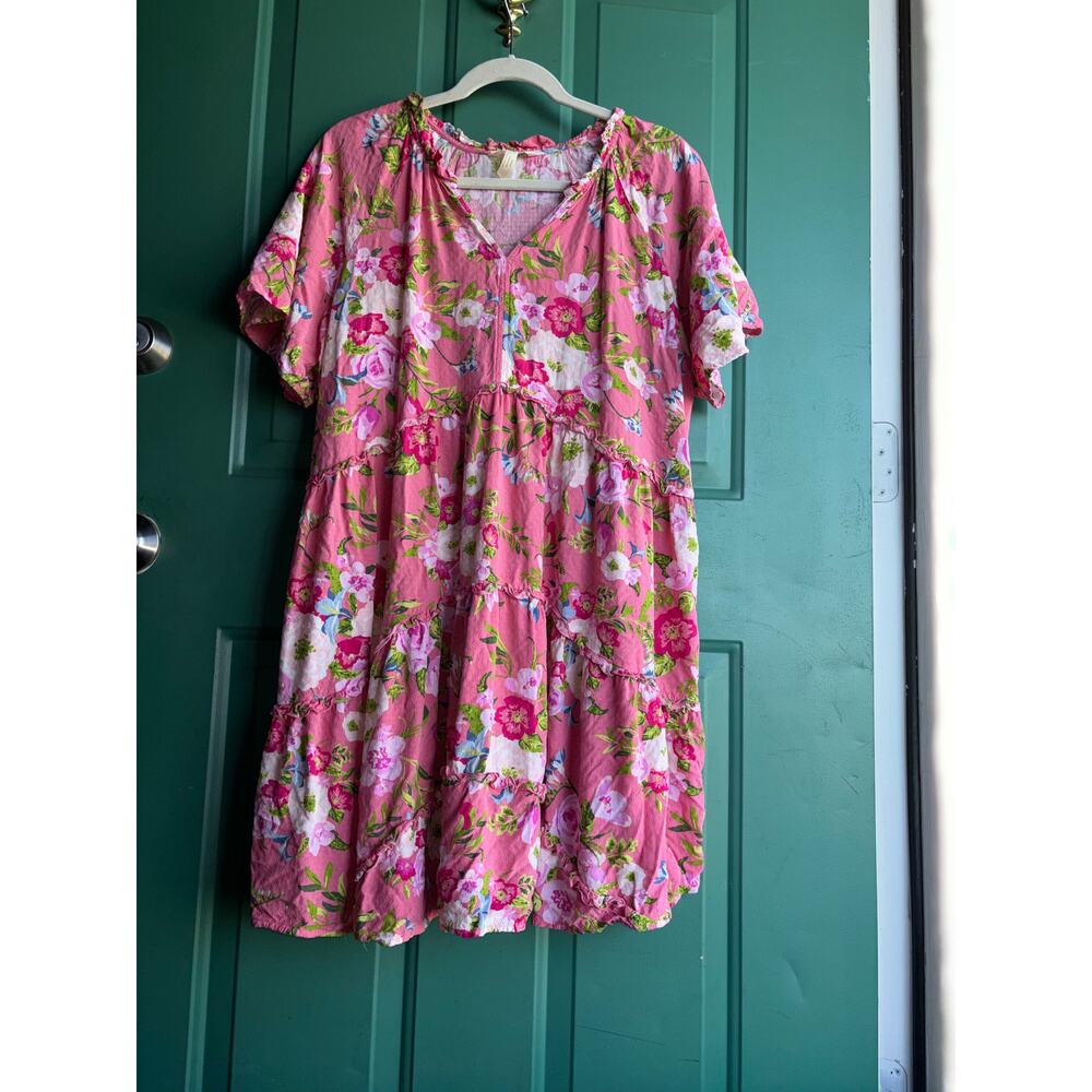 Matilda Jane Pink Floral Tiered Midi Dress - Picture 4 of 9